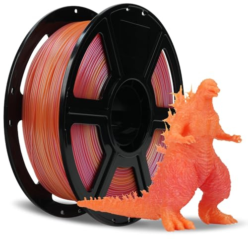 FLASHFORGE Chameleon Gradient Rapid PLA Filament Yellow & Pink, High Flow Speedy Filament 1.75mm Max 500mm/s Fast Printing, Displays Shimmering Effects from Various Angles and Light