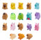 GlamRays Lot de 18 mini figurines miniatures en résine Kapybara en forme d'animaux qui brillent dans l'obscurité pour bricolage jardin, maison de poupée, animaux, micro-paysage, aquarium, décoration