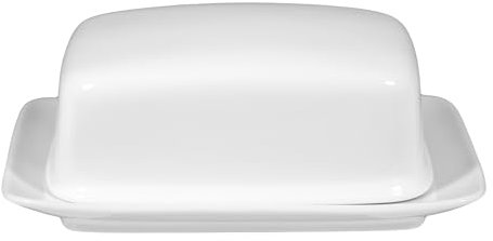 RONDO_LIANE WEIß BUTTERDOSE 125 G 1 STÜCK - BUTTERSCHALE BUTTERBEHÄLTER BUTTERBOX