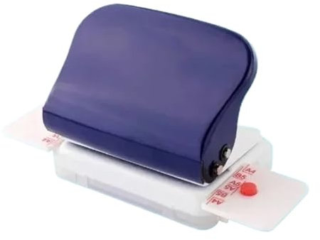 fach Locher 6-Loch-Papierpunch Handheld Metal Hole Puncher Kapazität 6 mm für A4 A5 B5 für Notebook-Sammelalbum Tagebuch Bindung Bindegerät(Dark Blue)