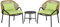 UIXENI Rattan Garden Furniture Set, 3-Piece Patio Bistro Set, 2 Armchairs with Cushions and Coffee Table, for Balcony, Garden, Indoor and Outdoor, Patio, Backyard