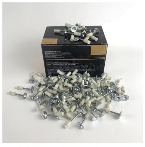 TIEOAXFT Nail Wall Fastening Tool for Cement Wall Manual Steel Nails Gun Tool Concrete Nail Shooting Kit with Nails Household Woodworking(200PCS nails)