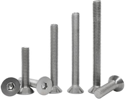 Boulon à tête fraisée hexagonale M6 6 mm x 8 10 12 14 15 16 18 75 80 85 90 95 100 mm Vis à tête plate hexagonale en acier inoxydable 304(M6x35mm 20pcs)