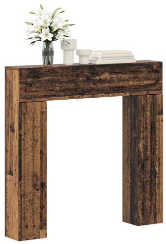 vidaXL Kaminumrandung Altholz 102 x 18 x 100,5 cm Holzwerkstoff