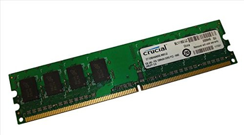 Crucial CT12864AA800 Memoria da 1 GB, DDR2, 800 MHz, PC2-6400, Unbuffered, DIMM, 240-Pin