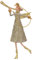 crafts & design Engel mit Instrument, Deko Hänger mit Verzierungen, Christbaumschmuck Silber/Gold, 14 cm