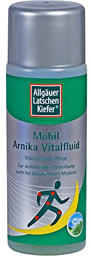 Allgäuer Latschenkiefer Mobil Arnika Vitalfluid | Für Einreibungen & leichte Massagen | Für beanspruchte Muskeln | Vitalisierende Formel | Mit Arnikaextrakt & Latschenkiefernöl | 100 ml