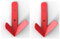 Garderobenhaken RobinHood, 2 Stück rot, Metall