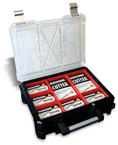 Reisser SC417MYCUTTER 7 Box 1220 Piece Assorted Cutter Screw Chunky Case c/w 2 PZ2 Driver Bits, Yellow