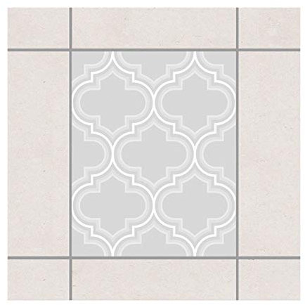 Pattern Design GmbH Piastrelle adesive retrò Grigio Chiaro Marocco 25 cm x 20 cm, Set di 20 Pezzi