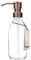 Kuishi Distributeur de flacons à pompe en verre transparent [250ml, pompe en bronze] Flacon distributeur rechargeable en verre avec pompe en acier inoxydable, respectueux de l'environnement (sans BPA)