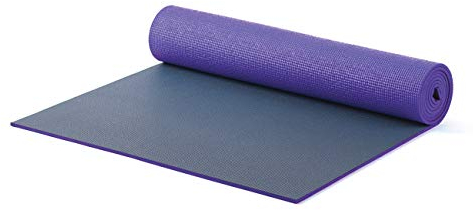 STOTT PILATES Pilates & Yoga Mat XL (Purple & Grey), 0.25 inch / 6 mm