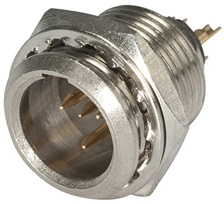 Hicon 4-pol Mini XLR Einbaustecker Männlich Gewinde | HI-XMEM4