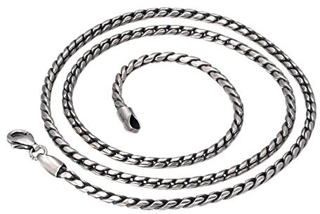Vintage 925 Sterling Silver Twisted Rope Chain Necklace for Men Women 2.5mm 18 inches