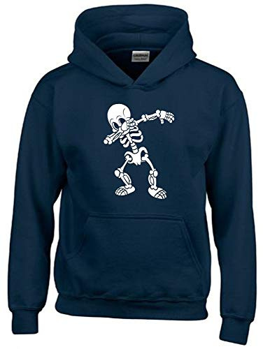 Dabbing Skelett Hoodie Sweatshirt mit Kapuze Gr. 116 128 140 152 164 cm Halloween