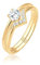 Elli Ring Damen Set Solitär Dreieck Zirkonia Edel in 925 Sterling Silber