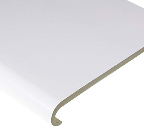 Bullnose Capping Cover 9mm Thick Plastic Internal Window Sill Trim (2.5) - 420mm, White