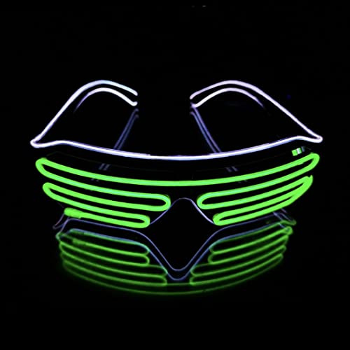 SOUTHSKY Neon Brille 2 Farben 3 Modi Brillen LED Sonnenbrille Für Neujahr Geburtstag Geschenk Club Bar Kostüm Party