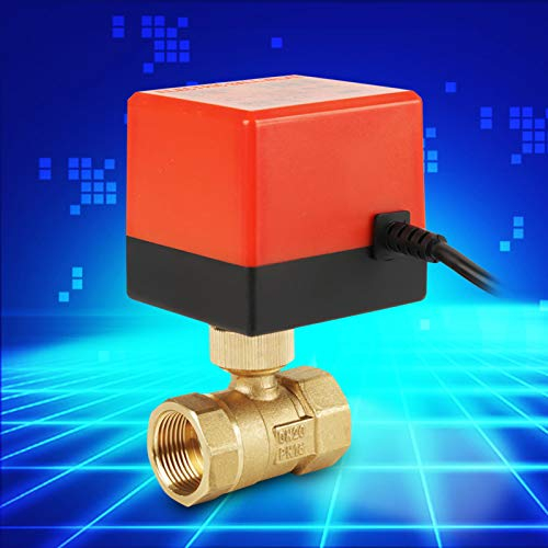 Válvula de bola motorizada de latón DC 12V G3/4 , válvula de bola eléctrica de 2 vías DN20 para control de flujo