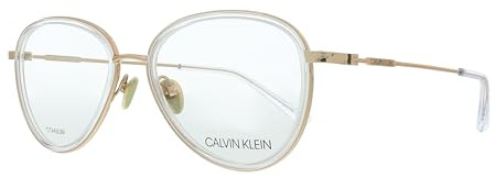 Calvin Klein CK20106 971 Crystal Eyewear Woman Metallo, Aviator, 53