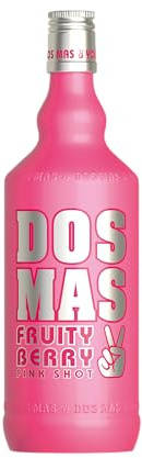 DOS MAS – Fruity Berry – Pink Shot 1x0,7l – 15% Vol. – Eisgekühlt, Fruchtig-beeriger Likör