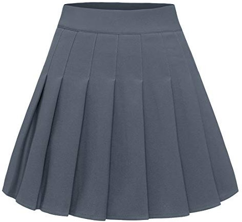 Timormode - Falda plisada para mujer, talla pequeña, para escuela de tenis gris L