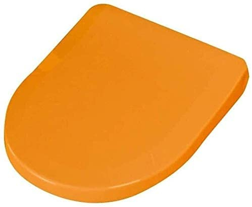 Klobrille Wc Sitz WC-Sitz mit Absenkautomatik WC-Sitze Absenkautomatik Weiß mit Quick-Release-Funktion Badarmaturen llxyzrzbhd708(Color:Orange)