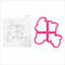 LissieLou Happy Birthday Style 1 Cookie Cutter and Embosser Happy Birthday Icing Stamp Fondant Embosser - Light Pink/Clear