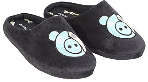 Piggy Zombie Slippers, Kids, Green/Black, Official Merchandise