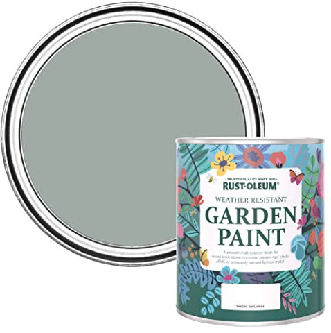 Rust-Oleum Grey Mould Resistant Garden Paint in Matt Finish - Pitch Grey 750ml