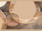 Dundee Deco DDAZBD9287 Tapetenbordüre zum Abziehen und Aufkleben, abstrakte braune und beigefarbene Kreise, Wandbordüre, Retro-Design, 4,57 m x 17,78 cm, selbstklebend