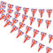 AhfuLife Union Jack Triangular Bunting 30pcs British Flags for VE-Day 80th Anniversary Decorations, Double Sided UK Great Britain Bunting Flag for Football Party Decoration (19 x 27 cm - 12m, 4 Pack)