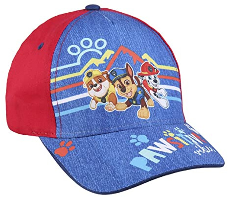 PAW PATROL Hut für Jungen, Verstellbare Kappe, Atmungsaktives, Leichtes, Klassisches Design, Sommerhut, Geschenk für Jungen und Kinder, Rot