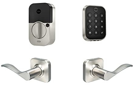 Yale Assure Lock 2 Key-Free Keypad with Bluetooth and Norwood Lever in Satin Nickel