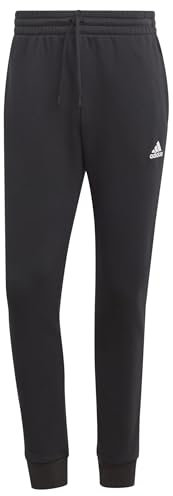 adidas Herren Essentials Fleece Tapered Cuffed Pants, Black, M