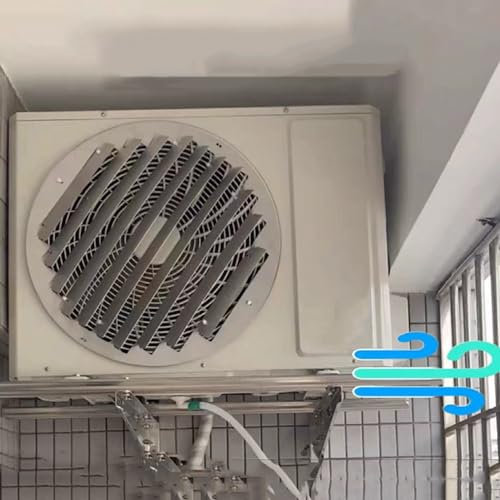 Deflettore Aria condizionata per Esterni Copertura del condizionatore d'Aria,Acciaio Inossidabile Guida Antivento per Parabrezza a Soffio Diretto,Pompa di Calore/Copertura Protettiva del condensator