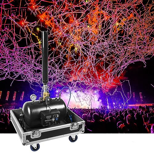 DMX-Steuerung, Konfetti-Shooter, Konfetti-Maschine, Strahlhöhe 15–25 m, Bühnen-CO2-Konfettikanone, großer Streamer für Hochzeitsveranstaltungen, DJ-Feier, Hochzeitsveranstaltung