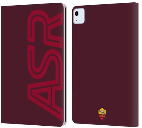 Head Case Designs Licenza Ufficiale AS Roma Fuori Misura Grafica Crest Custodia Portafoglio in Pelle Compatibile con Apple iPad Air 11 2020/2022/2024/2025