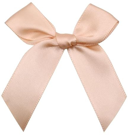 200 Stück Satinband Schleifen 7cm Mini Schleife Dekoration Klein Satinschleife Deko Schleifen Geschenkschleifen Basteln Schleifen für Hochzeit Dekoration Valentinstag Geschenkverpackung -Champagner