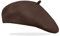 Van Der Rich ® - Klassischer französischer Baretthut Barett Wolle - Damen (Schokolade, One Size)