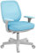 Vinsetto Sedia Ergonomica in Tessuto Traspirante con 5 Rotelle, Sedia da Ufficio ad Altezza Regolabile, 55x48x82.5-94.5 cm, Azzurro