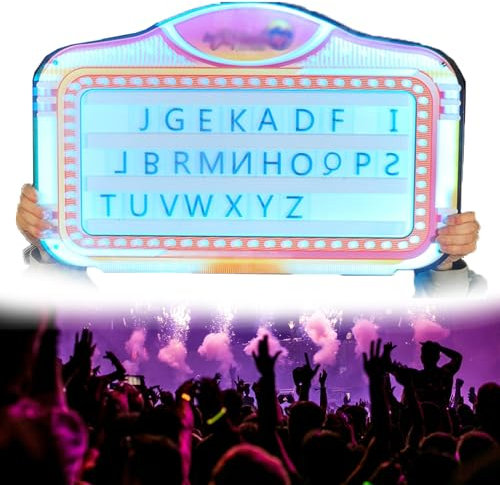 forplubossmmp LED Letter Bottle Presenter with 1 Set of Letters, LED Letter Sign with Color Change, Service Sign Display Lights for Happy Birthday & Lounge & Night Club & Party & Bar & Cafes (A-Z)