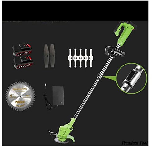 Taille-bordures et coupe-bordure Tondeuse à gazon électrique sans fil 12V/24V avec batterie 2xBattery 800W Lithium tondeuse à gazon électrique mauvaises herbes désherbeuse outils d'élagage de jardin(2