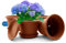 BigDean 4 Stück Blumentopf mit Untersetzer rund ø 30 cm Terracotta – wetterfester Pflanzkübel Made in Europe