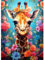 AIRDEA Giraffe Diamond Painting Erwachsene, DIY 5D Blumen Diamant Painting Bilder, Bastelset Erwachsene Frauen als Haus Wanddeko 30x40 cm
