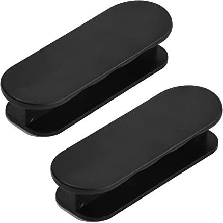 Dokeno 2 Piezas Tirador de Puerta de Balcón Tiradores de Armario Manija de Puerta Autoadhesiva de Plástico Tiradores de Puerta Autoadhesivos para Ventana Cajones Armarios Puertas de Cristal (Negro)