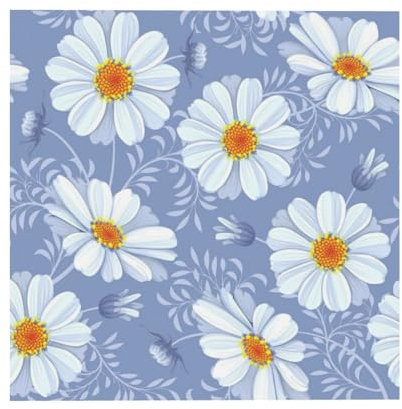 Esasam Dekoratives Poster auf Leinwand, Motiv: Chrysantheme, blau, quadratisch, rahmenlos, für moderne und farbenfrohe Heimdekoration