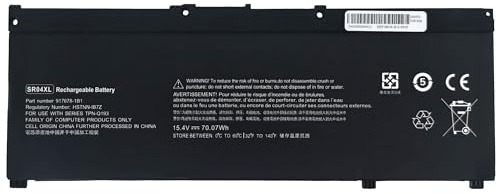 15.4V 70.07Wh SR04XL 917724-855 Batteria per HP Omen 15-CE0XX 15-DC0XX 15-CE018DX Pavilion 15-CB000 15-CE000 15-CB0XX 15-CX0XX, 917678-1B1 917678-2B1 HSTNN-DB7W HSTNN-IB7Z