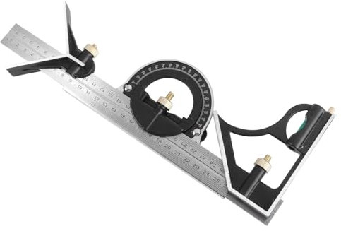 Lurrose Winkelmesser Satz Holzarbeit Präzisionslineal Aus Rostfreiem Stahl Mit Klarer Skala Für Tischler Architekten Ingenieure