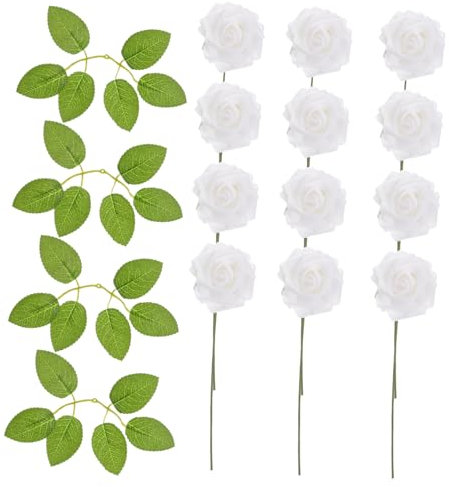VOSAREA Set Di Fiori Finti in Scatola Rose Di Schiuma Per Decorazioni Artigianali Bouquet Da Sposa